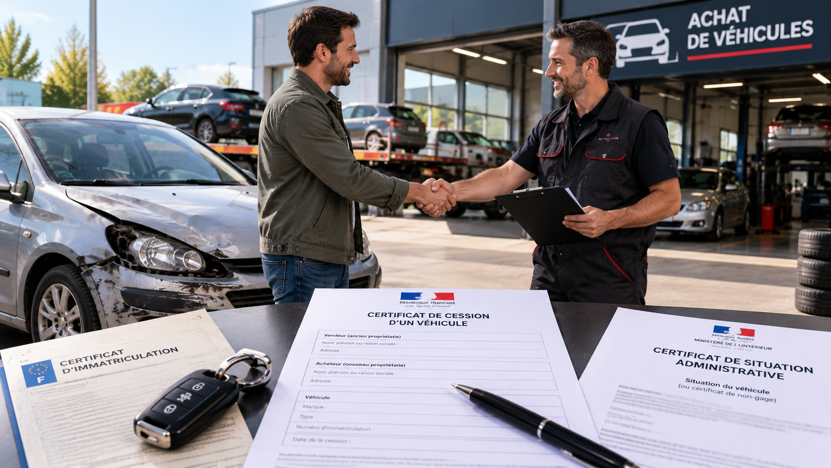 Vendre sa voiture à un professionnel : démarches et documents