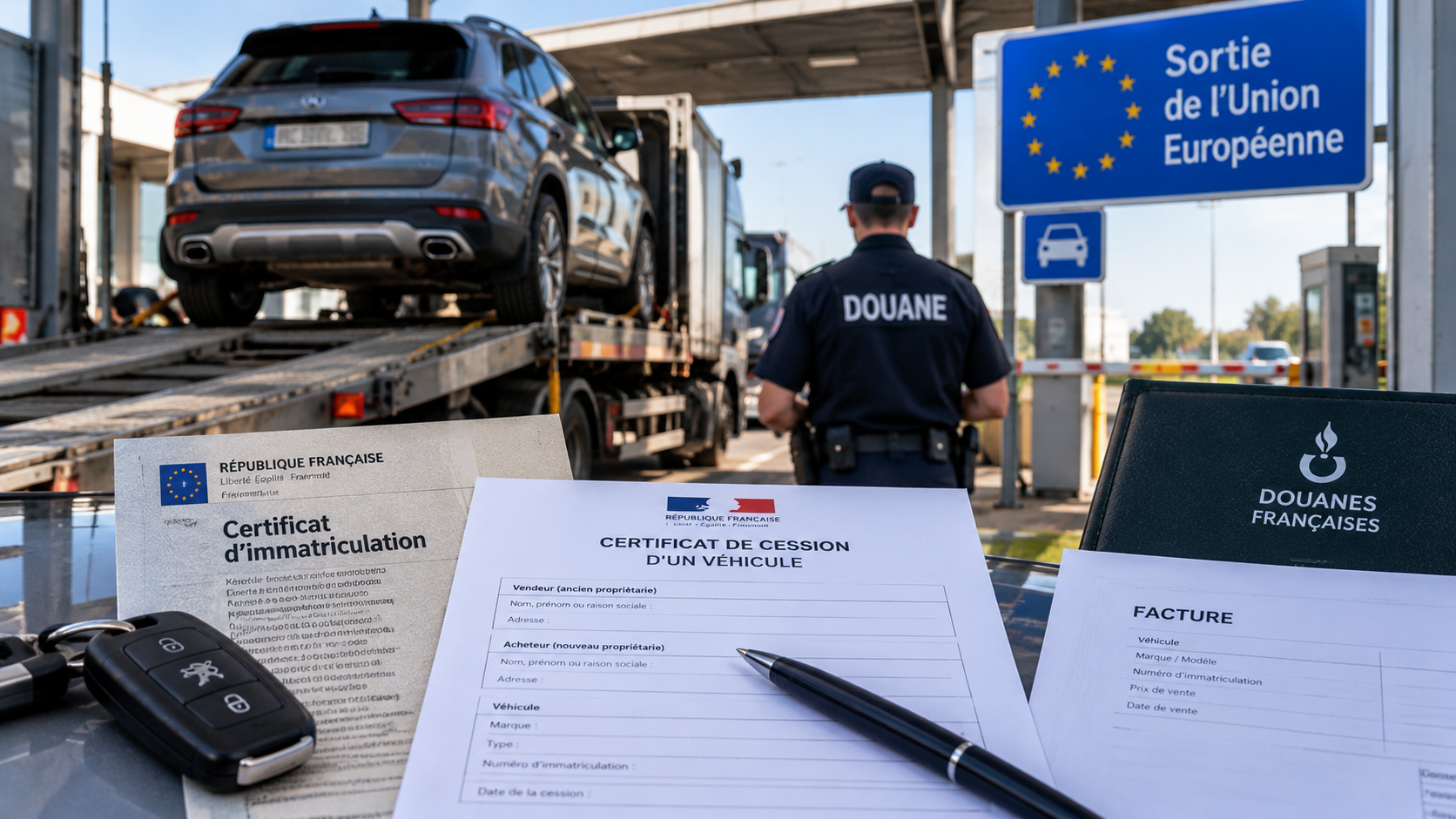 Véhicule exporté : comment déclarer sa sortie du territoire ?