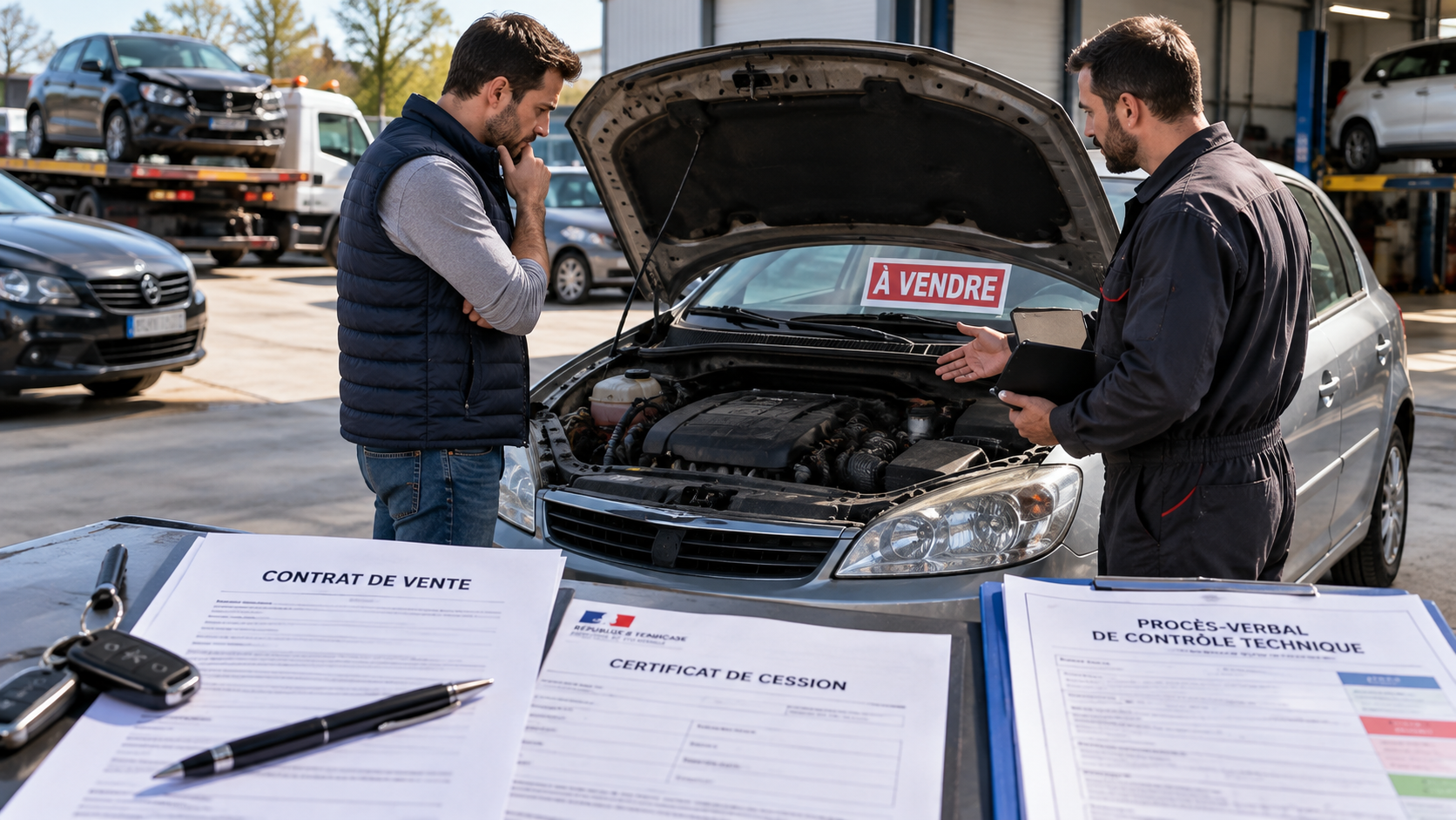 Vendre une voiture en panne : est-ce autorisé et comment faire ?